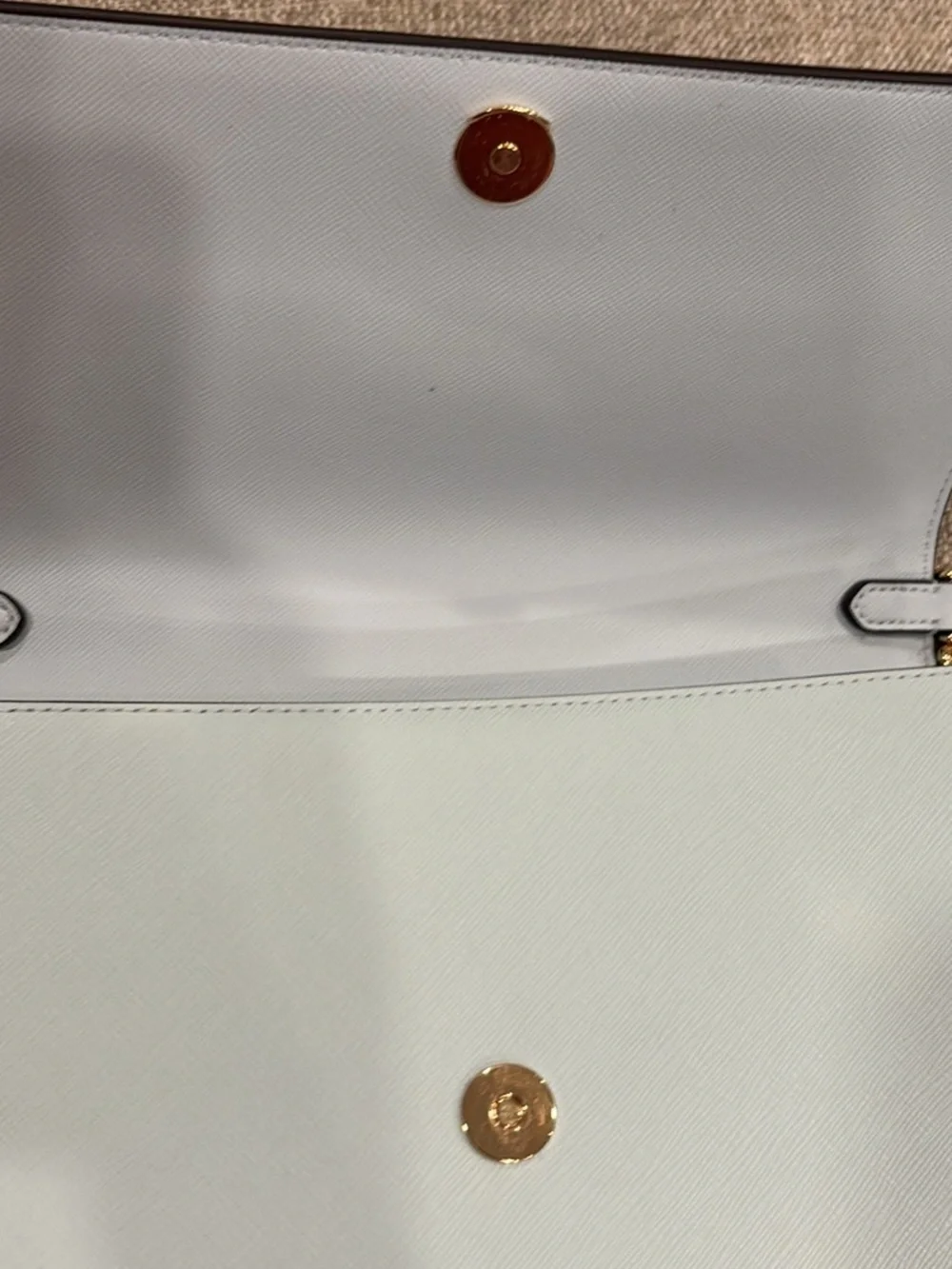 kate spade Light Blue Saffiano Leather Chain Crossbody